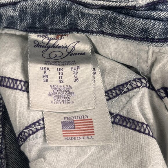 Not Your Daughter's Jeans Womens 6 Blue Bootcut Stretch Denim Made USA Lift Tuck - Picture 4 of 16